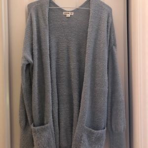 garage light blue cardigan